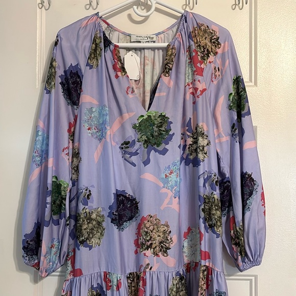 NWOT Prabal Gurung printed tiered dress - size 8 - Picture 2 of 6